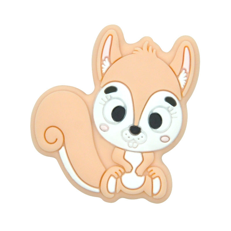 Cuentas de silicona de ardilla de 100 piezas al por mayor